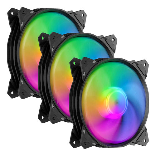 upHere 3 120mm Silent Fans with High Airflow and 4-Pin Connection 0