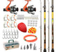 Waterdog Complete Fishing Kit Set 2 Reels + 2 Rods 1.95 M 2 Sections + Complete Accessories Box 0