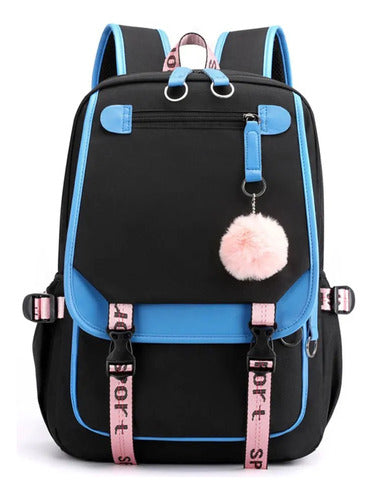 Atrix Waterproof Kawaii Korean Style Backpack with USB Notebook Port 7