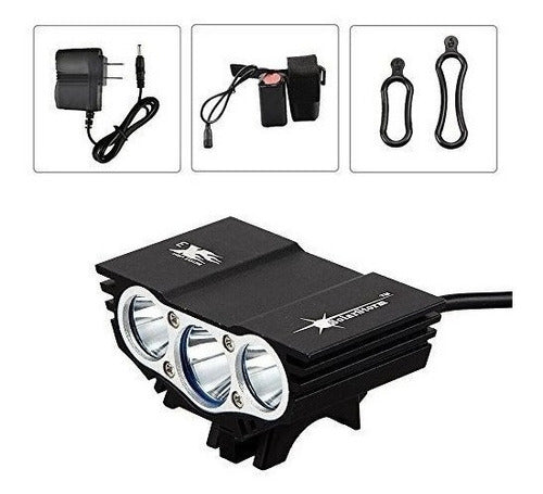 Hkbayi SolarStorm X3 3 Modes 5000 Lumen 3xCree U2 XML 0