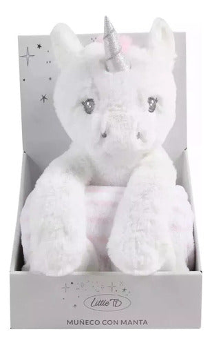 Little TD Manta Polar Ideal Bebes 70 x 100 Cm Con Muñeco Peluche 7