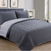 City White Plain Reversible Bedspread Set + 2 Pillow Shams - Queen Size 6