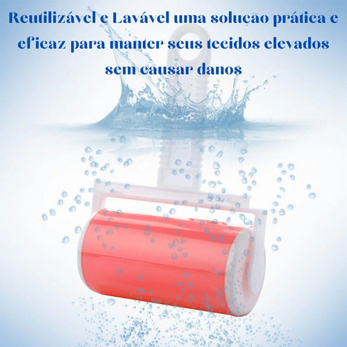 Removedor De Pelos Praticidade Lint Roller Reutilizável 2