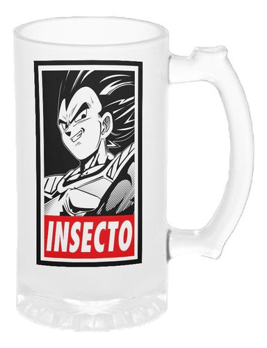 Frosted Glass Beer Mug - Dragon Ball Z (Vegeta Insect) 0