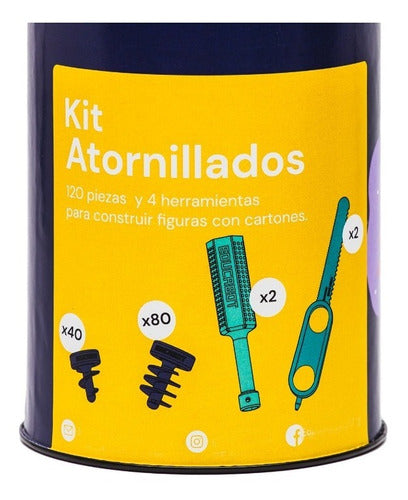 Educabot Juego Set Didáctico Herramientas Atornillados Ingenio 124pcs 3