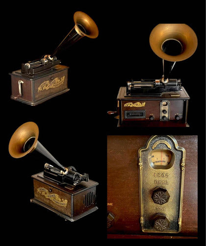 Antiguo Fonógrafo Edison - Radio - Cassettera 0