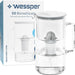 Wessper D2 Jarra De Filtro De Agua De Vidrio Blanco De Boros 0