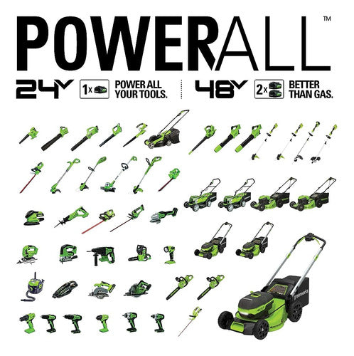 Greenworks 24v 20-inch Cortasetos Inalámbrico, Batería No In 1