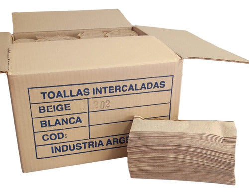 PAPELERA MARU Toalla Intercalada Beige Caja X1000 0