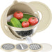 UTTKOJ 4-in-1 Kitchen Strainer Set with Bowl, Beige 0