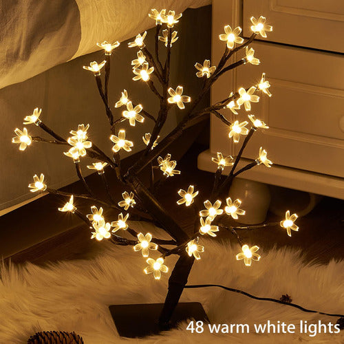 Peiduo Cherry Blossom Tree with 48 Warm White Lights – 17.5 Inches 2