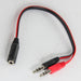 Headset Microphone Adapter 2x1 3.5 mm 4c PC PS4 X 2U Htec 1