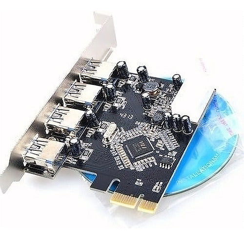 4 Puertos Usb 3.0 Pci-e Pci Express Tarjeta Adaptador Via Ch 0