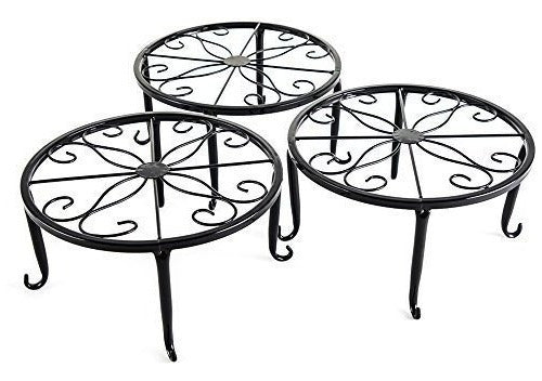 Metal 3 En 1 Potted Plant Floor Floor Flower Pot Rackiron Ra 0