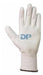 De Pascale White PU Coated Seamless Knitted Gloves Size 10 0