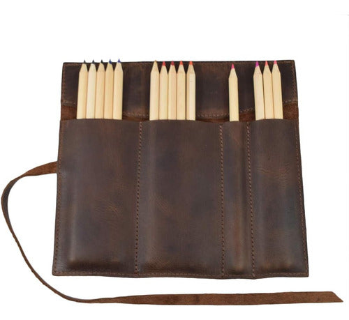 Hide & Drink, Rollable Pen & Pencil Case, Leather 2