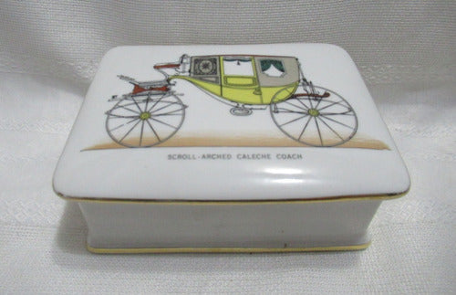 Alhajero Caja Porcelana Diseño Auto Antiguo Arched Coach 0