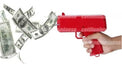 Super Dollar Gun Money Launcher Pistol + 50 Fantasy Bills 2