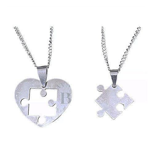 Bavasa Friendship Charms Set of 2 with Surgical Steel Chains 0