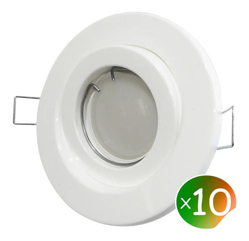 Pack of 10 Recessed LED 7W Dicroic Lamp Spotlights 10