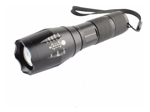 Powerful Rechargeable Tactical Military LED Flashlight Hunting Fishing Zoom Kit 0