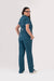 Oh! Wear Ambo Uniform - Jazmín Poly Petroleum with Light Blue 3