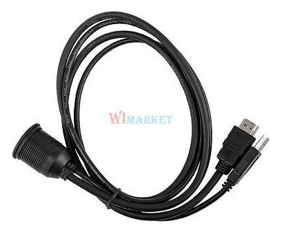 Coche Console Estéreo Flush Mount USB 2.0 HDMI Macho a Hembra AUX Cable Kit 4