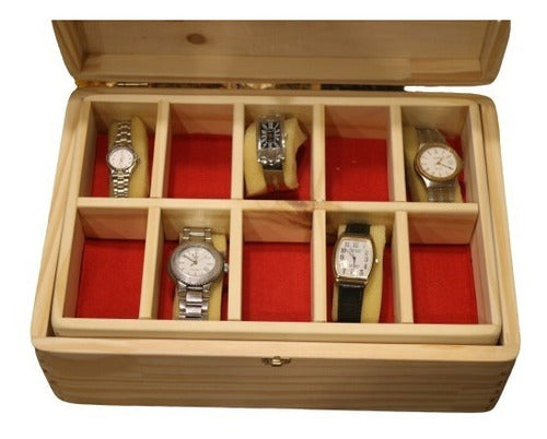 Wooden Watch Box for 10 Watches Patagonia White 0
