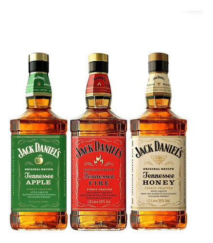 Jack Daniel's 3 Pack Trio Apple, Fire, Honey Litro 0