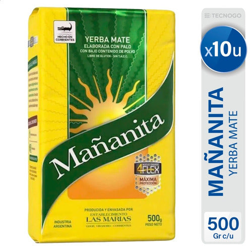 Mañanita Yerba Mate 4 Flex Gluten Free Pack of 10 0