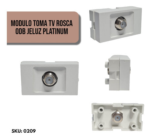 Jeluz Toma Modulo TV Pin Fino C/Rosca Pasante 0db Platinum 5