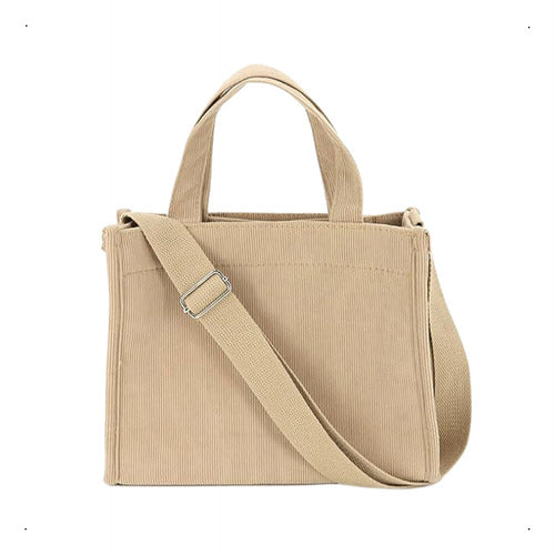 Set of 2 Small Women's Handbags Crossbody Shoulder Bag in Soft Corduroy Fabric 5
