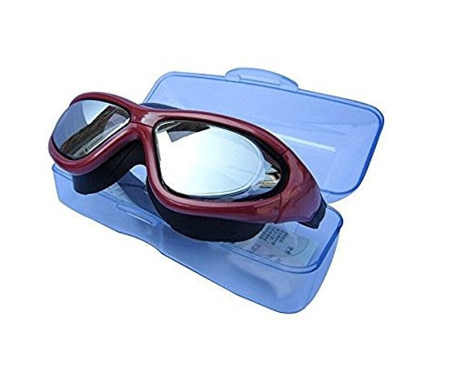 Qishi Super Big Frame No Press the Eye Swimming Goggles for Adults (Red) 1