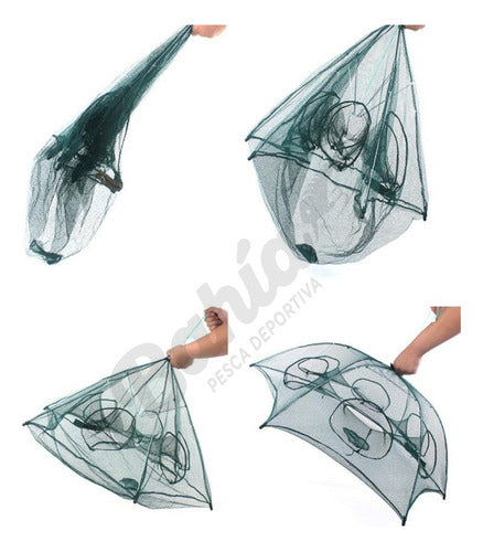 Red Fish Folding Umbrella Trap for Mojarras - 16 Openings 1