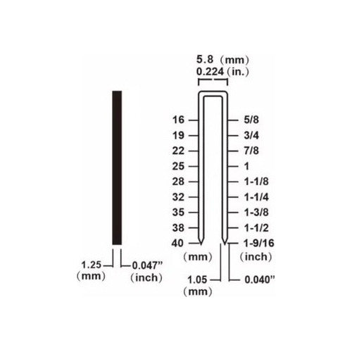 Grampas Tipo U 25mm Calibre 18 P/ Engrampadora Elect Y Nuem 1