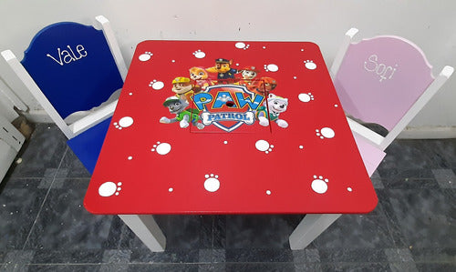 Personalized Kids Table and Chairs Educational Characters Set 2
