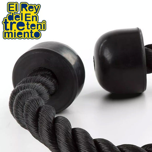 Soga Agarre Triceps P/ Polea Cuerda Doble Pesas Remo- El Rey 7