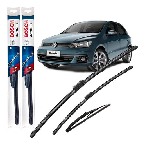 Bosch Kit Escobillas Gol Trend 1.6 8v 2014 2015 2016 Trasera 0