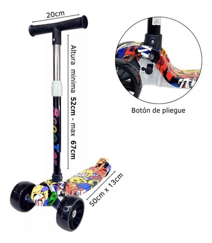 OSR Kids' 3-Wheel Foldable Scooter with Lights 6