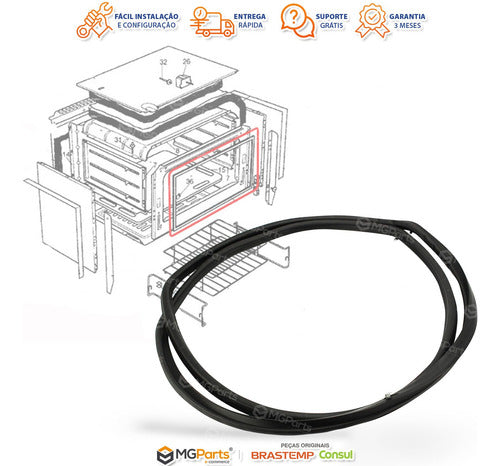 Borracha Gaxeta Do Forno Consul Cf676 Cfw76 Original 3