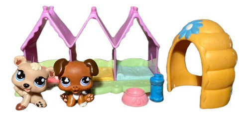 Campamento Little Pet Shop, 2 Mascotas Originales-accesorios 0