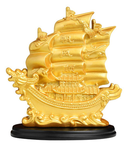 SUSROM Sailing Ship Statue Feng Shui Decor for Fortune, Wealth and Prosperity 0