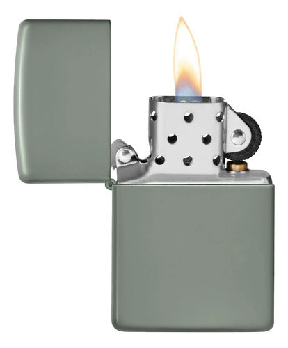 Zippo Encendedor Modelo 49843 Sage Verde Mate Original Gtía 1