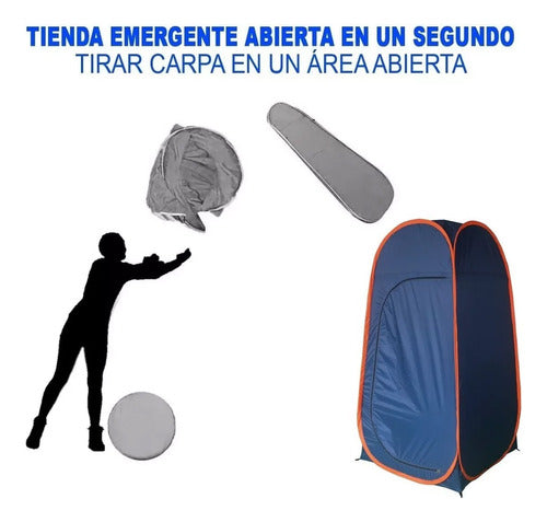 Portable Toilet + Shower Tent Disintegrating Camping Combo 4
