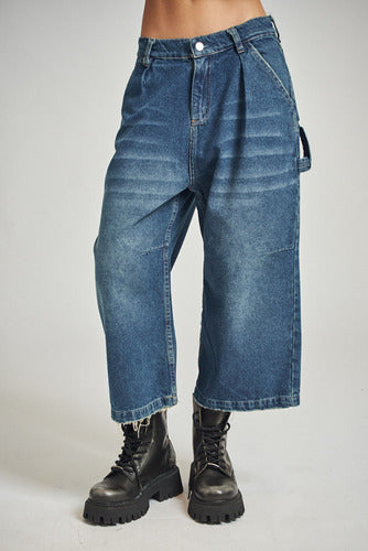 47 Street Women's Cropped Carpenter Jeans 1