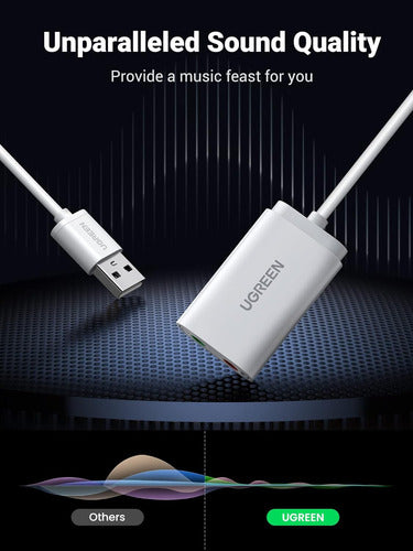 Ugreen Adaptador De Audio Usb Tarjeta Sonido Estéreo Externa 4