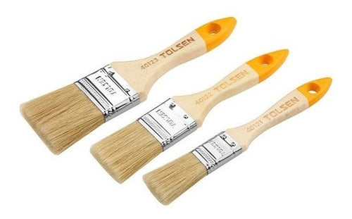 Tolsen Flat Brush 4 Inch - 40126 Wooden Handle 0