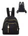 MAS Accesorios Mini Waterproof Backpack in Black with Gold 2