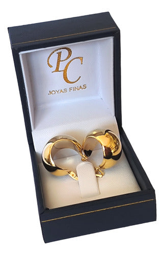 Piel Canela Gold Hoop Earrings 10 K (2316) 0