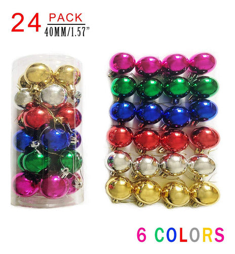 Allbeauty - Bolas De Navidad De 24 Unidades, 1.575 in, Decor 1